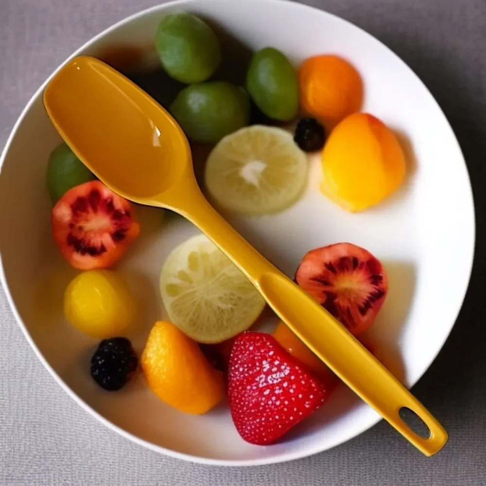 Vintage Foley Spoon‎ Nylon Cooking Serving Utensil Bright Golden Yellow Retro